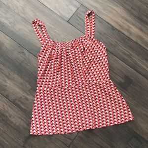 EUC - CAbi sleeveless shirt with peplum - size 8